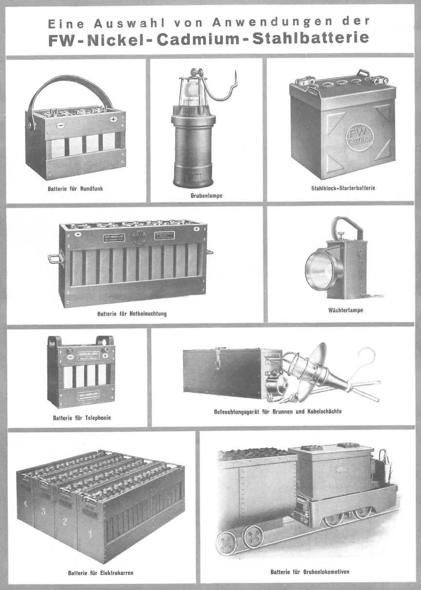 Beginn der Produktion der ersten Ni-Cd Akkus für Bahnanwendungen 